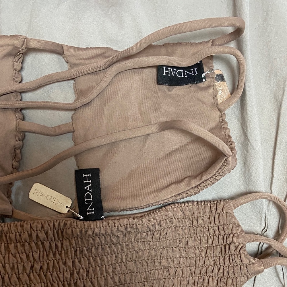 Indah Textured Taupe Bikini Set - Picture 3 of 3